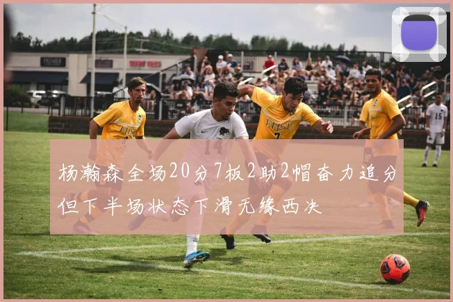 杨瀚森全场20分7板2助2帽奋力追分但下半场状态下滑无缘西决